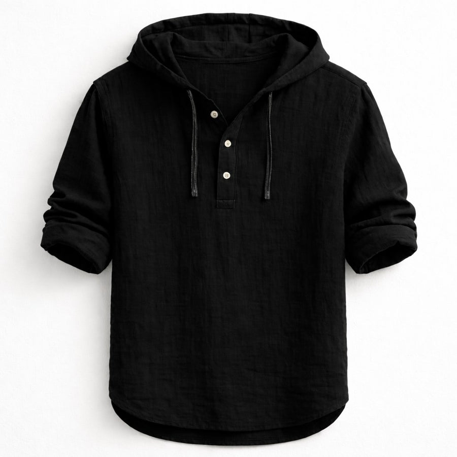 Hugo Linen Shirt in Black