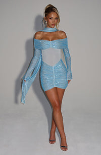 Sarah Mini Dress – Aqua