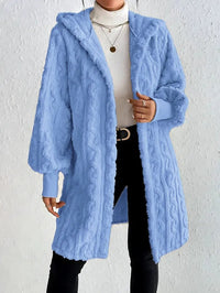 Ida Jacket with Hood in Light Blue