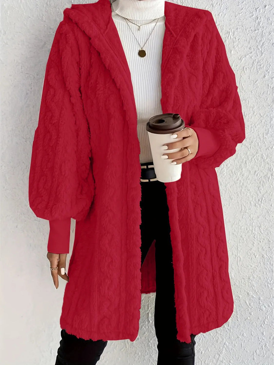 Ida Jacket with Hood in Red
