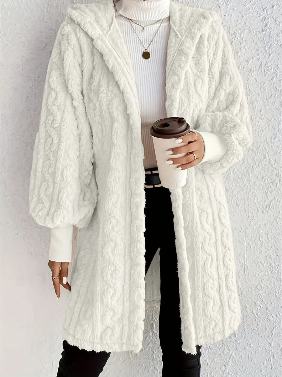 Ida Jacket with Hood in White