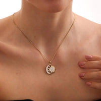 Moon and Sun Pendant Necklace