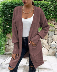 Ilse Casual Knit Cardigan with Pockets in Caramel
