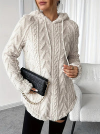 Ilse Knit Sweater with Hood in Apricot