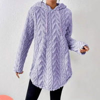 Ilse Knit Sweater with Hood in Black