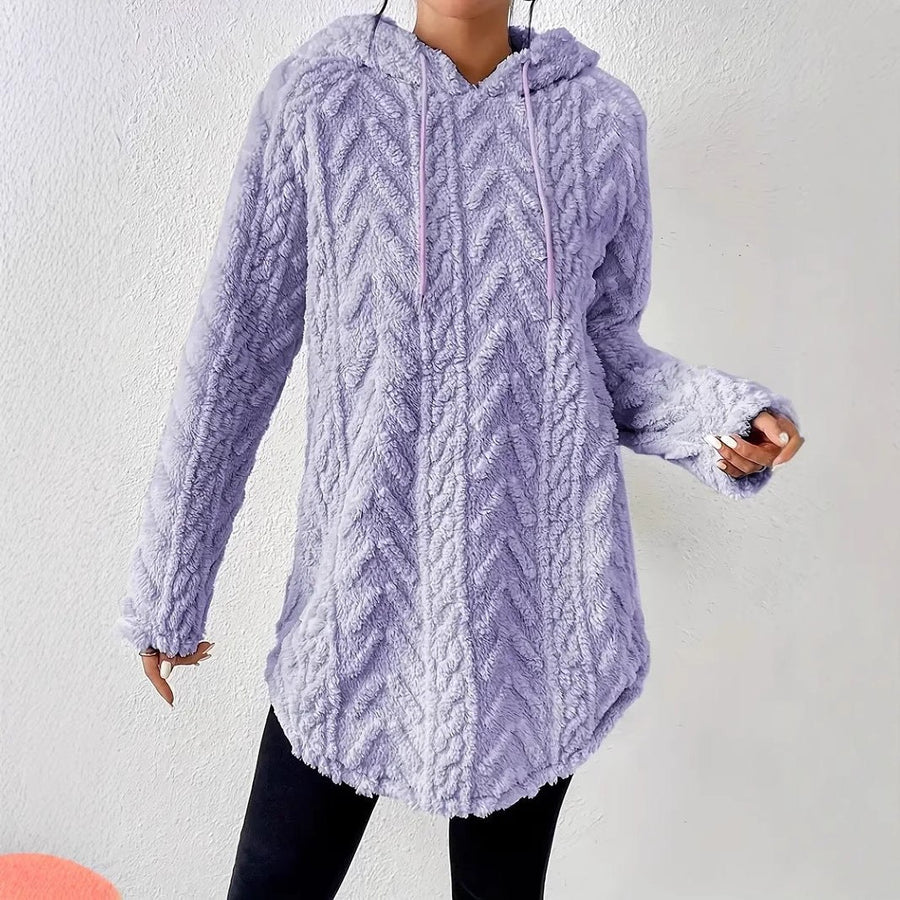 Ilse Knit Sweater with Hood in Black
