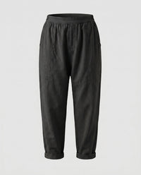Ilse Linen Trousers with Side Pockets and Pockets in Black