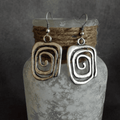 Antique Silver Spiral Earrings