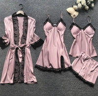 Jana | Women's Satin Lace Lingerie Pyjama Set