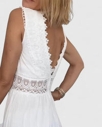 Leonie | Women's Casual V-Neck Lace Midi Dress