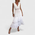 Leonie | Women's Casual V-Neck Lace Midi Dress