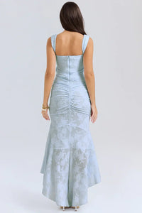 NUMIDA | SQUARE NECK CORSET MAXI DRESS