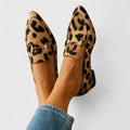 Jana | Women's Pointed Toe Leopard Print Loafers