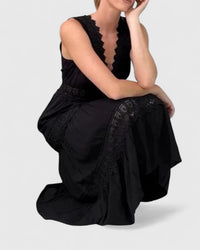 Leonie | Women's Casual V-Neck Lace Midi Dress