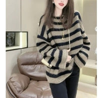 Imara Casual Knit Sweater in Brown
