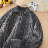 Imara Knit Sweater with Zip Front