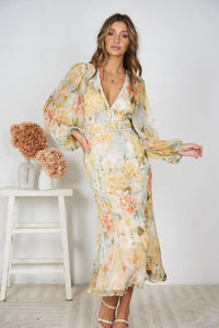 Imara Maxi Dress in Yellow