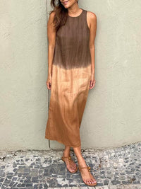 Imogen Airy Linen Dress with Side Split