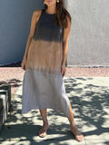 Imogen Airy Linen Dress with Side Split