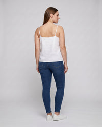 Imogen Airy Linen Top with V-Neck