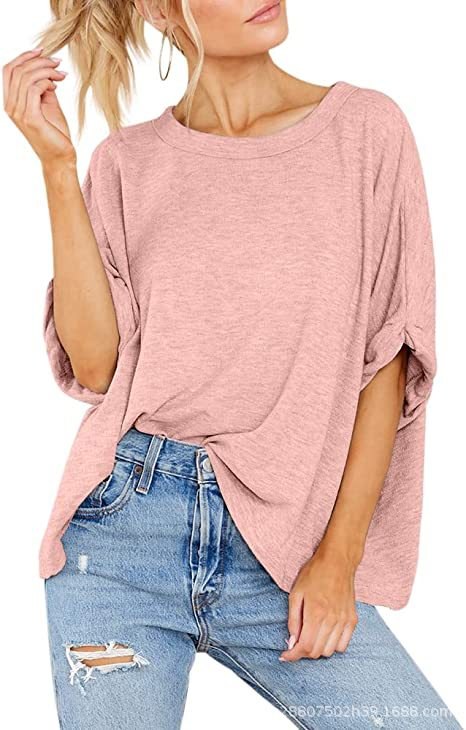 Imogen Casual T-Shirt with Oversized in Pink