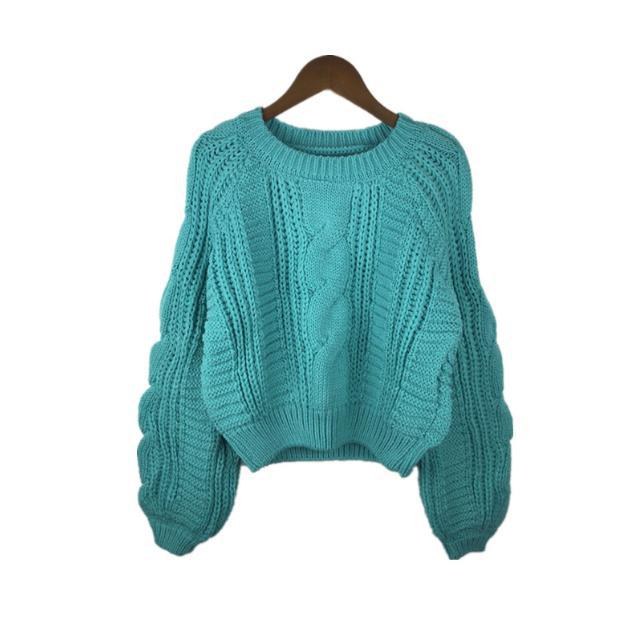Imogen Knit Sweater in Green