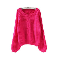 Imogen Knit Sweater in Magenta
