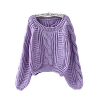 Imogen Knit Sweater in Purple