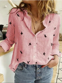 Imogen Linen Blouse in Pink