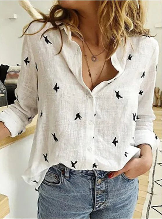 Imogen Linen Blouse in White