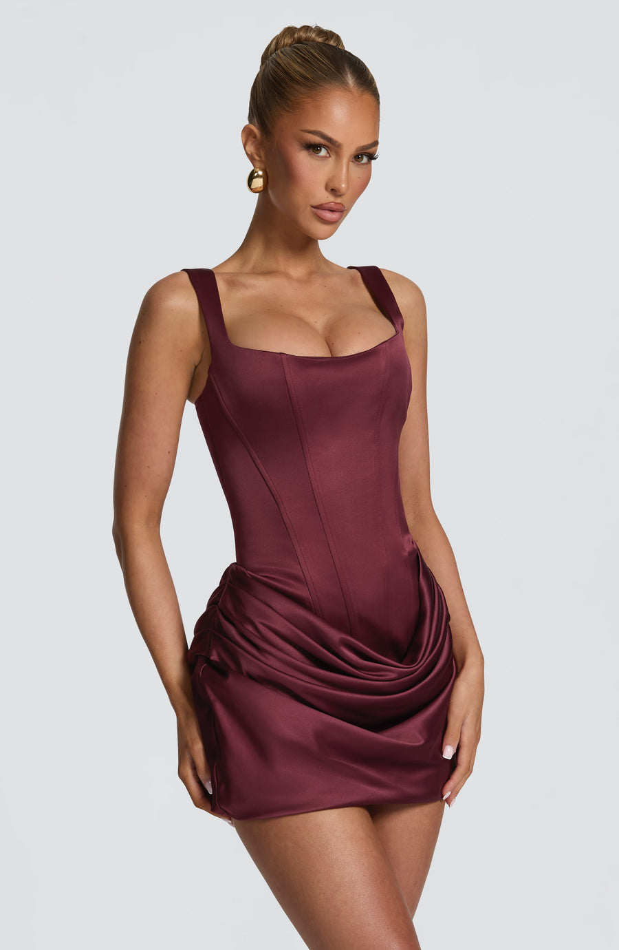 Eleanor Mini Dress – Cherry Lacquer