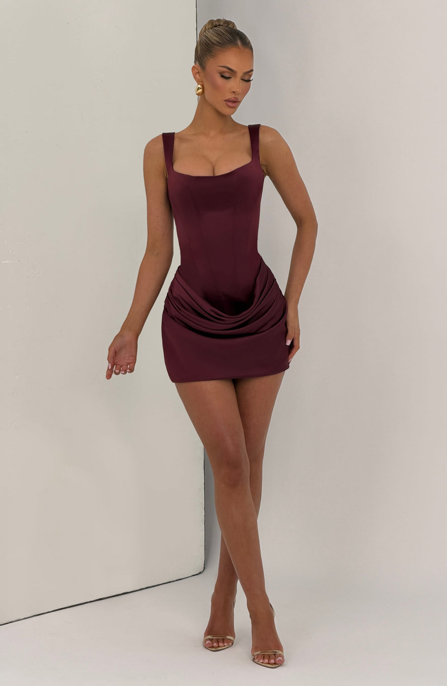 Eleanor Mini Dress – Cherry Lacquer