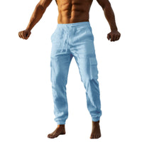 Imre Linen Joggers with Drawstring Waist and Pockets
