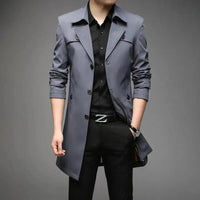 Imre Trench Coat in Blue