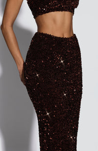 Marianne Maxi Skirt - Plum Brown