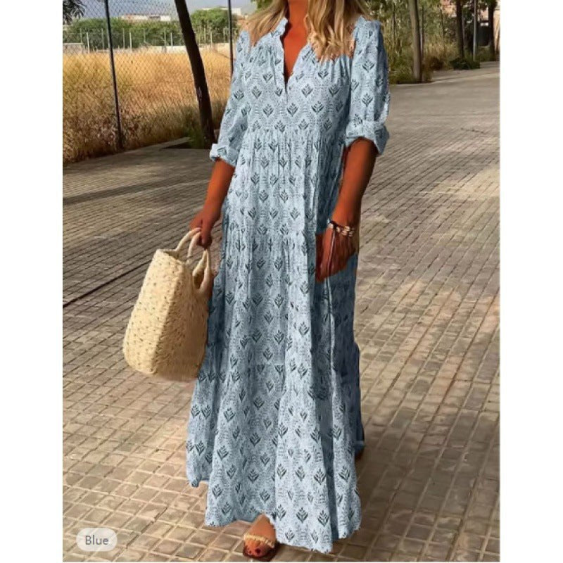 India Dress in Blue