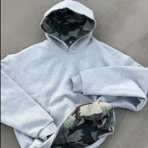 India Hoodie with Hood in Grey