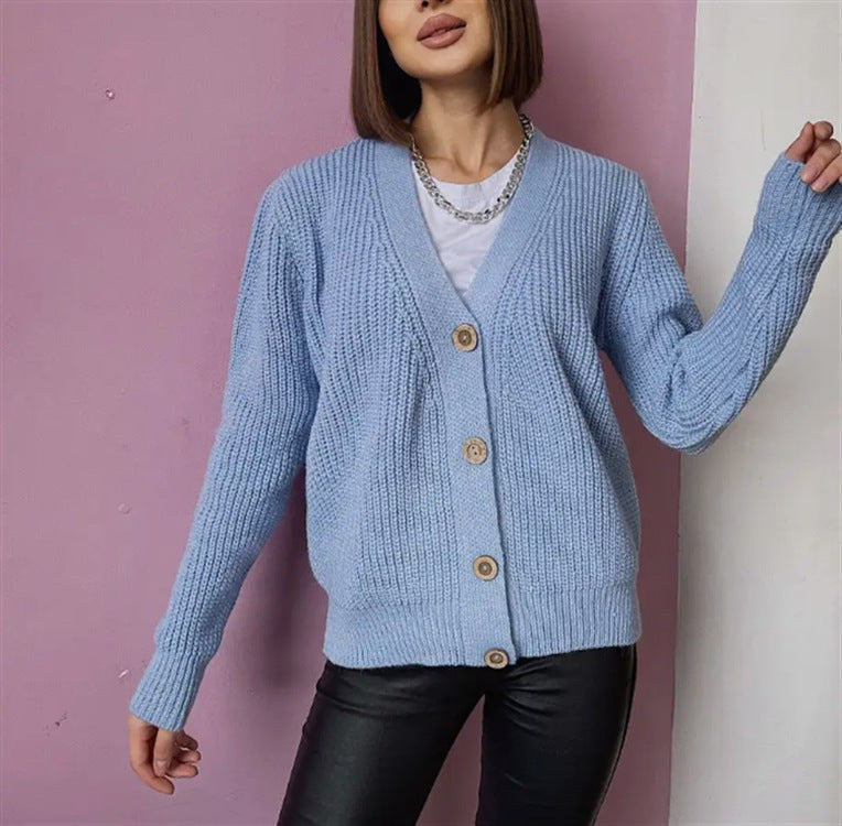 India Knit Cardigan in Blue