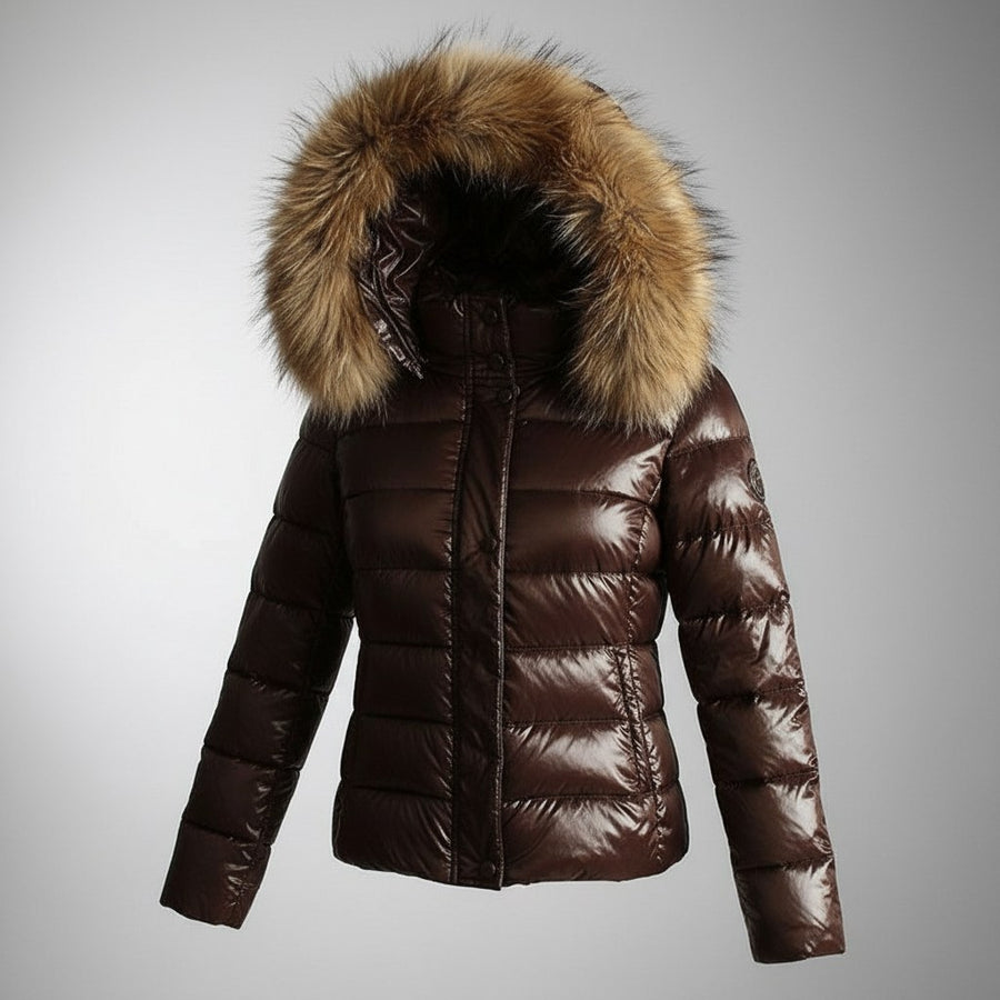 India Quilted Jacket in Brown