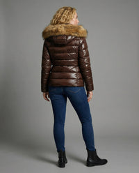India Quilted Jacket in Brown
