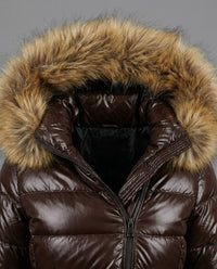 India Quilted Jacket in Brown