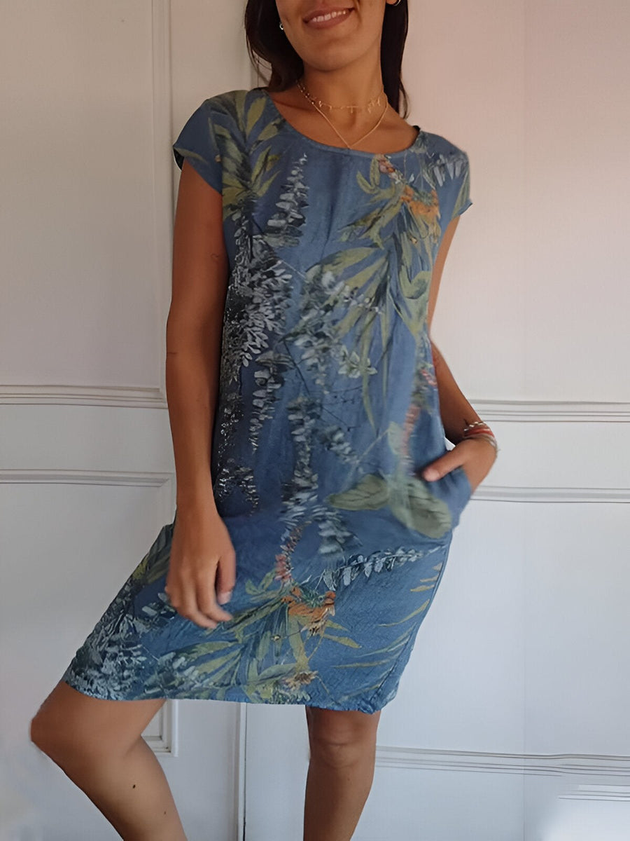 Ines Dress in Blue