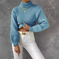 Ines Knit Sweater in Sky Blue