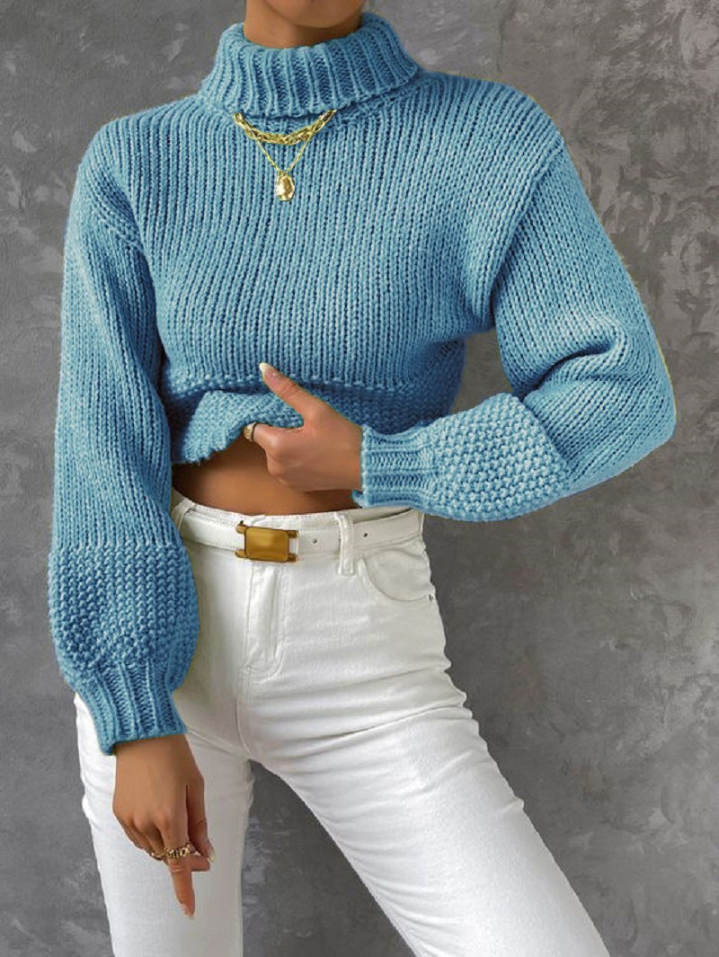 Ines Knit Sweater in Sky Blue