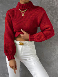 Ines Knit Sweater in Wine Red