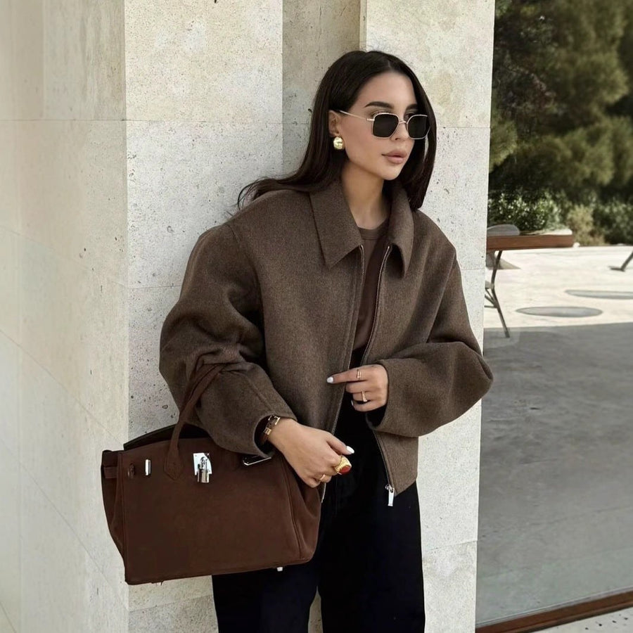 Ingrid Casual Jacket with Zip Front and Pockets
