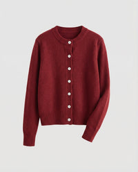 Ingrid Elegant Knit Cardigan in Red