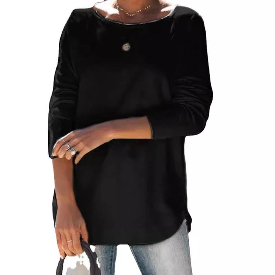Ingrid Long Sleeve Top in Black