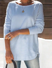 Ingrid Long Sleeve Top in Sky Blue