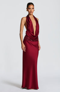 Genevieve Maxi Skirt - Burgundy